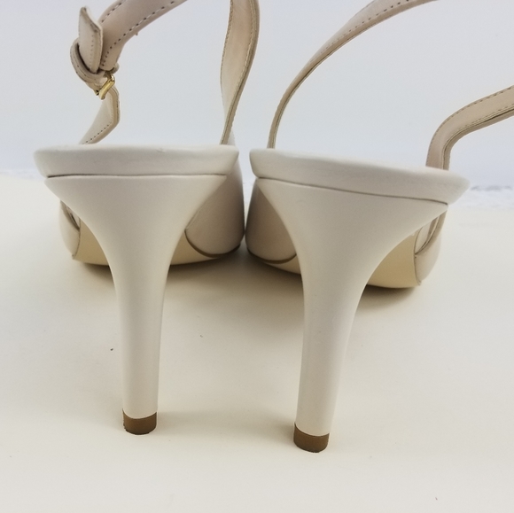 Cole Hann cream leather shoes faux snake print - Picture 6 of 8